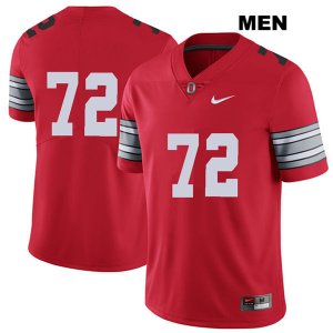 Men's NCAA Ohio State Buckeyes Tommy Togiai #72 College Stitched 2018 Spring Game No Name Authentic Nike Red Football Jersey NG20K05EI